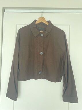 Zara Brown Cropped Jacket